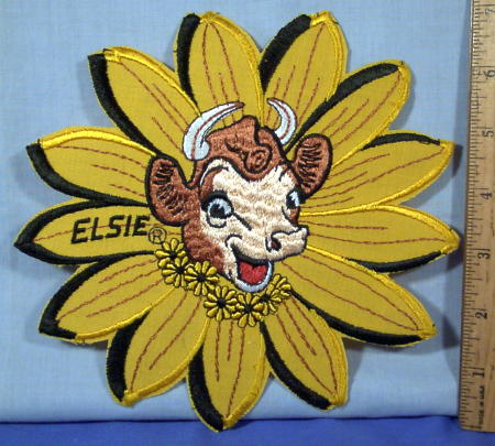Classic Borden's Elsie. Vintage Elsie The Cow. Super Large Cloth Daisy Patch