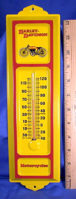 Wall Thermometer, Harley Davidson Motor Cycles Garage - Then Retro