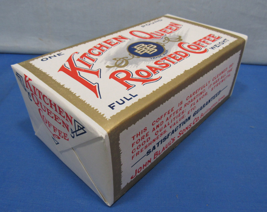 Kitchen Queen Roasted Coffee 1 Lb Coffee Box Wrapper 1900 S Guilded Ink