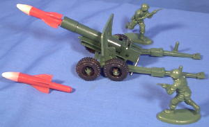 Army Rocket Cannon Missile Projectile Military Shooting Toy ~ 1950's &  1960's Old Vintage Variety and Dime Store Stock Merchandise