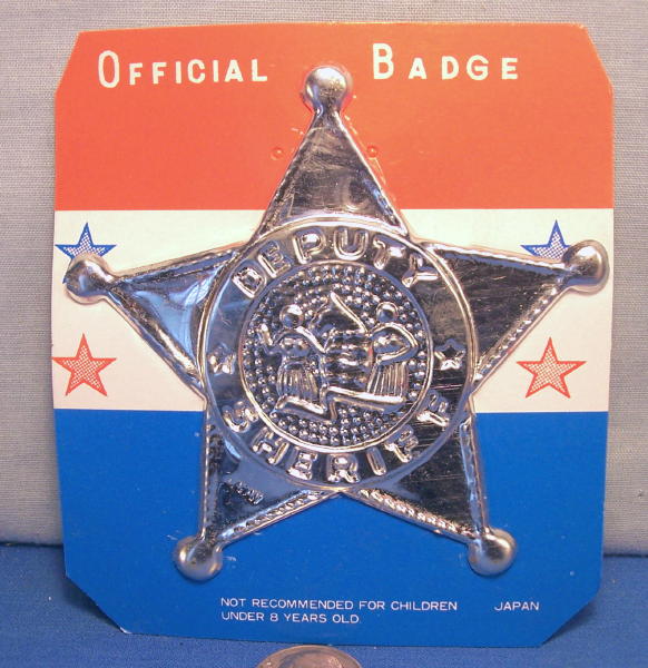 Image result for deputy badge from the 1950s toy