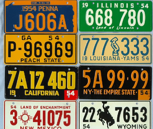 Maryland 1954 Wheaties cereal premium license plate